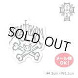 画像: Dogtown Skateboards Pig×Crossbones sticker 1.75inch (Black/White) 【メール便OK】