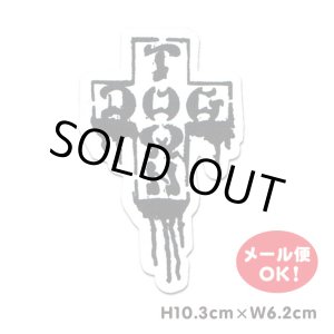 画像: Dogtown Skateboards Stencil Drip Sticker 4inch (Black/White)  【メール便OK】