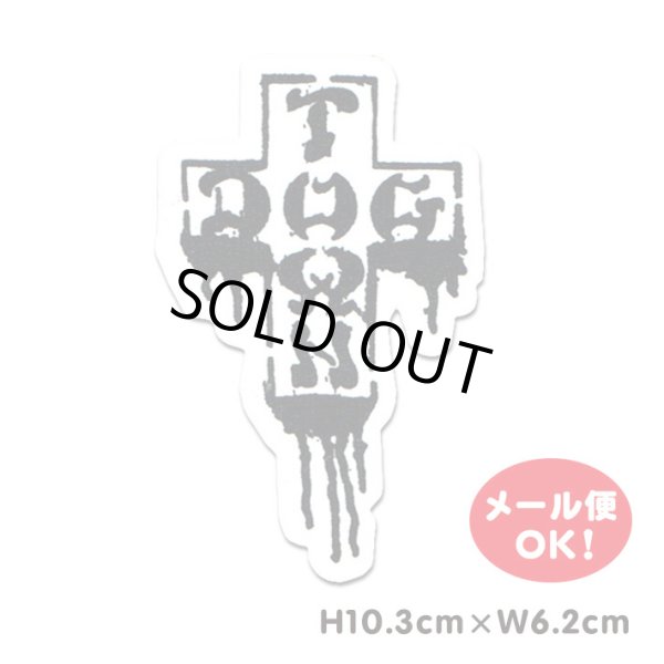 画像1: Dogtown Skateboards Stencil Drip Sticker 4inch (Black/White)  【メール便OK】