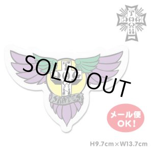 画像: Dogtown Skateboards Wing Logo Die Cut sticker 6inch (Purple/Yellow) 【メール便OK】