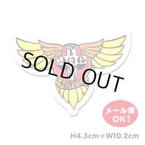 画像: Dogtown Skateboards Wing Logo Die Cut Sticker 6inch (Yellow/Red) 【メール便OK】