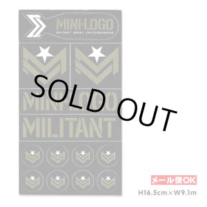 画像: Mini Logo Militant Green/Black Sticker Sheet