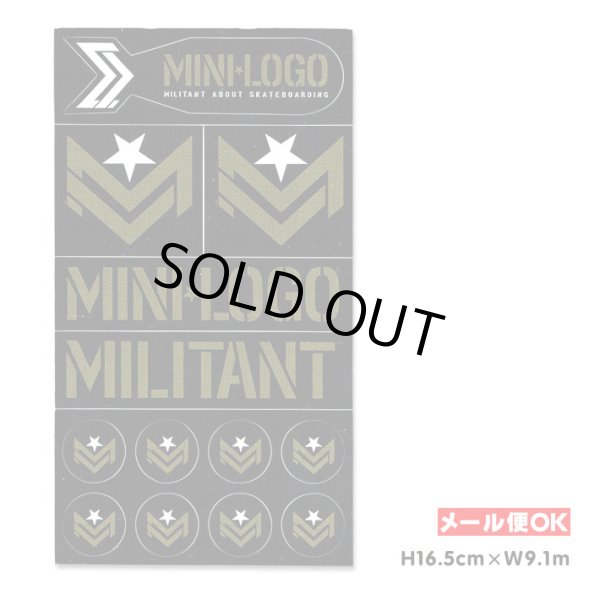 画像1: Mini Logo Militant Green/Black Sticker Sheet