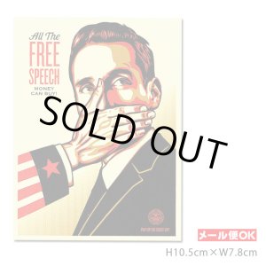 画像: OBEY Sticker ＜All The FREE SPEECH MONEY CAN BUY！＞ 【メール便OK】