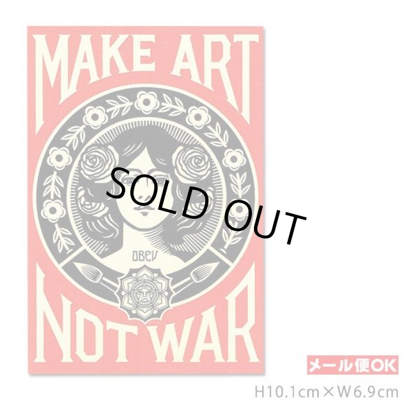 画像1: OBEY Sticker ＜MAKE ART NOT WAR＞ 【メール便OK】