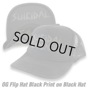 画像: SUICIDAL TENDENCIES OG Flip Mesh Hat Black Print on Black
