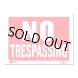 画像: Sign Plate ［NO TRESPASSING］