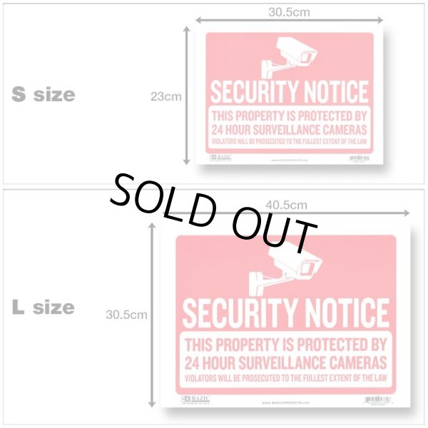 画像2: Sign Plate ［SECURITY NOTICE］