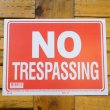 画像1: [NO TRESPASSING] Sign Plate　9x12inch 【S】