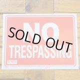 画像: [NO TRESPASSING] Sign Plate　9x12inch 【S】