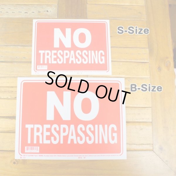 画像2: [NO TRESPASSING] Sign Plate　9x12inch 【S】