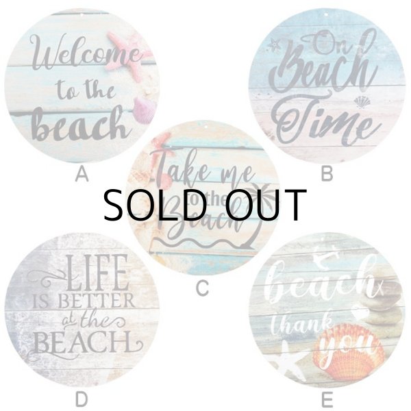 画像2: Beach Sign Round Shaped【全5種】