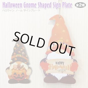 画像: Halloween Wood Sign Gnome Shaped【全2種】【メール便OK】