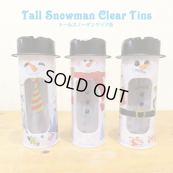 画像1: Tall Snowman Clear Tins【全3種】