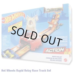 画像: Mattel Hot Wheels Dual Race Track RAPID RELAY（brown car）