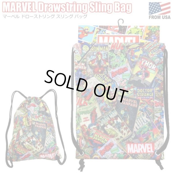 画像1: Marvel Drawstring Sling Bag