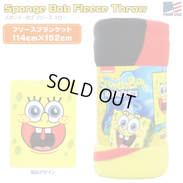 画像1: Sponge Bob Fleece Throw