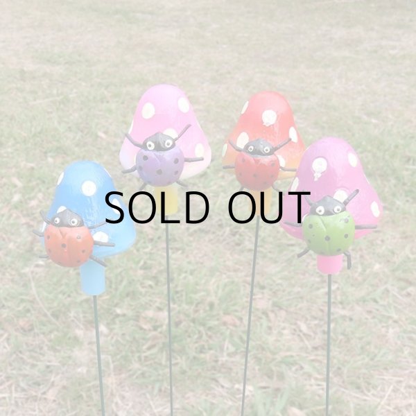 画像6: Yard Stake Mushroom with Ladybug【全4種】