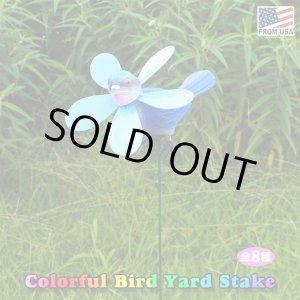 画像: Yard Stake Colorful Bird with Pinwheels【全8種】