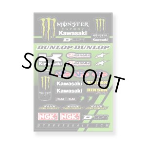 画像: D'COR Monster KAWASAKI Decal Sheet