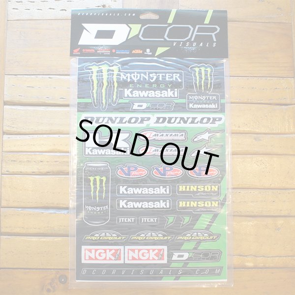 D'COR Decal Sticker Sheet 40-20-117 Monster Energy Kawasaki Hinson Pro  Circuit