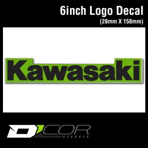 画像: D'COR 6 inch Kawasaki Decal　【メール便OK】