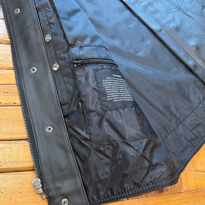 画像4: Men’s Motorcycle Club Vest with Black Liner