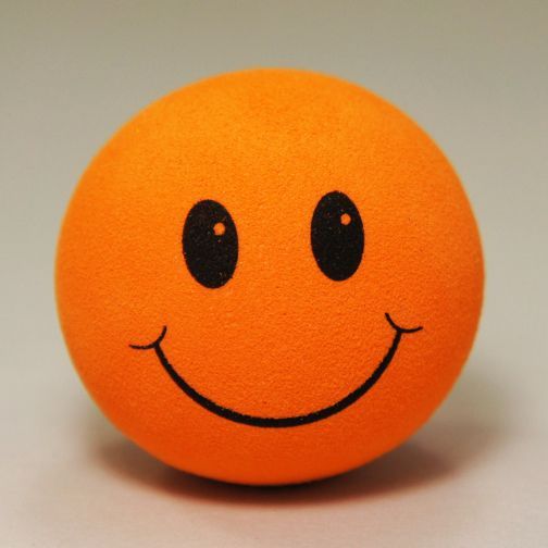 画像1: Happy Face Antenna Ball (Orange)