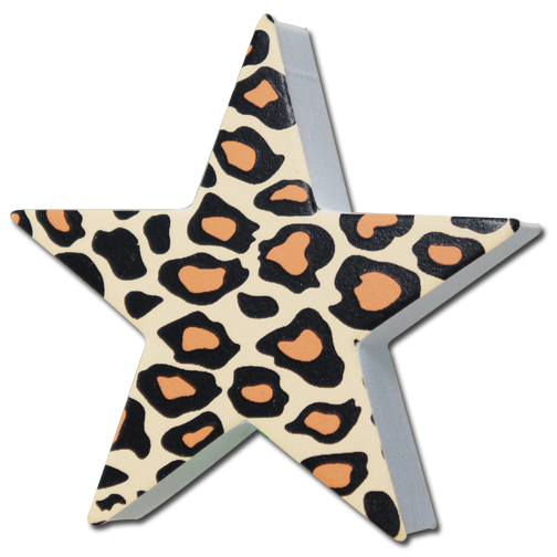 画像1: Antenna Ball (Leopard Brown Print Star)