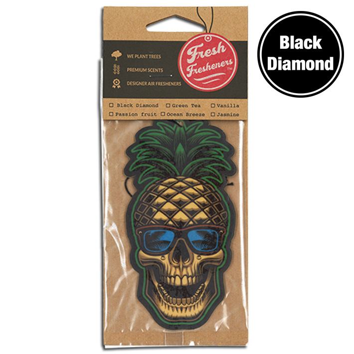画像1: Fresh Fresheners Pineapple Skull（Black Diamond）【メール便OK】