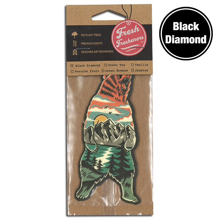 画像1: Fresh Fresheners Outdoor Bear ( Black Diamond )【メール便OK】