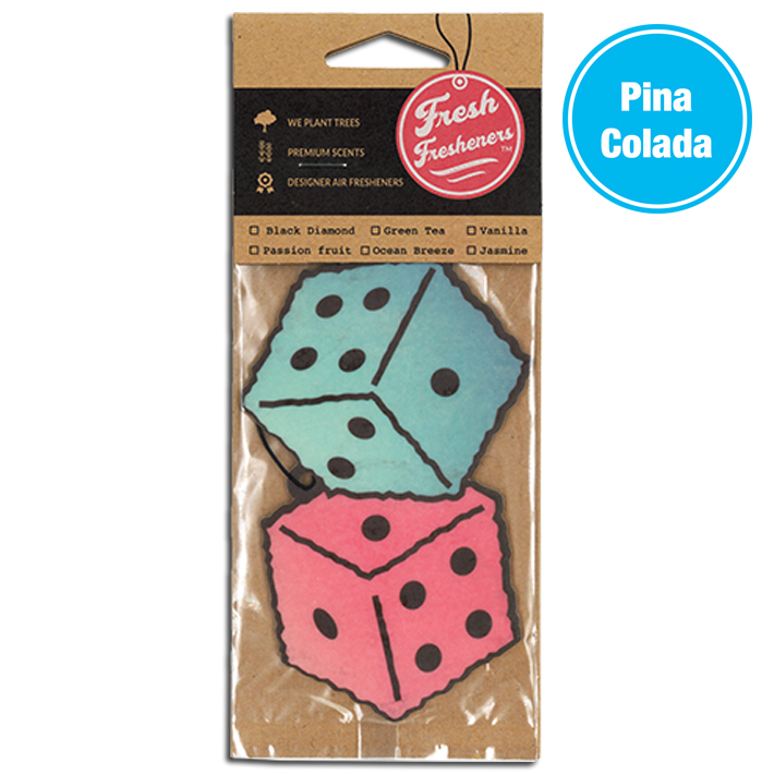 画像1: Fresh Fresheners Fuzzy Dice ( Pina Colada )【メール便OK】