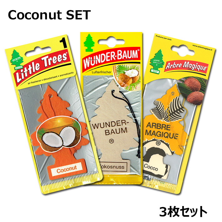画像1: 3 Trees Air Freshener（Coconut Set）【メール便OK】
