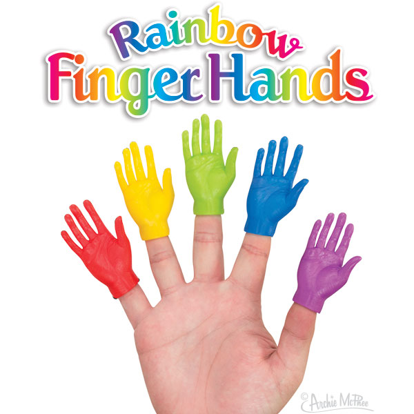 画像1: Rainbow Finger Hands 5色Set