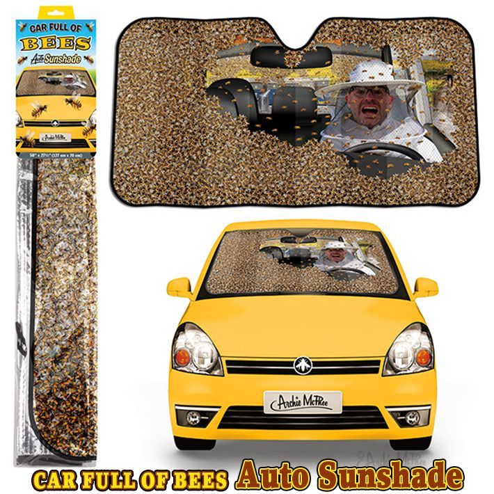 画像1: Car Full of Bees Auto Sunshade