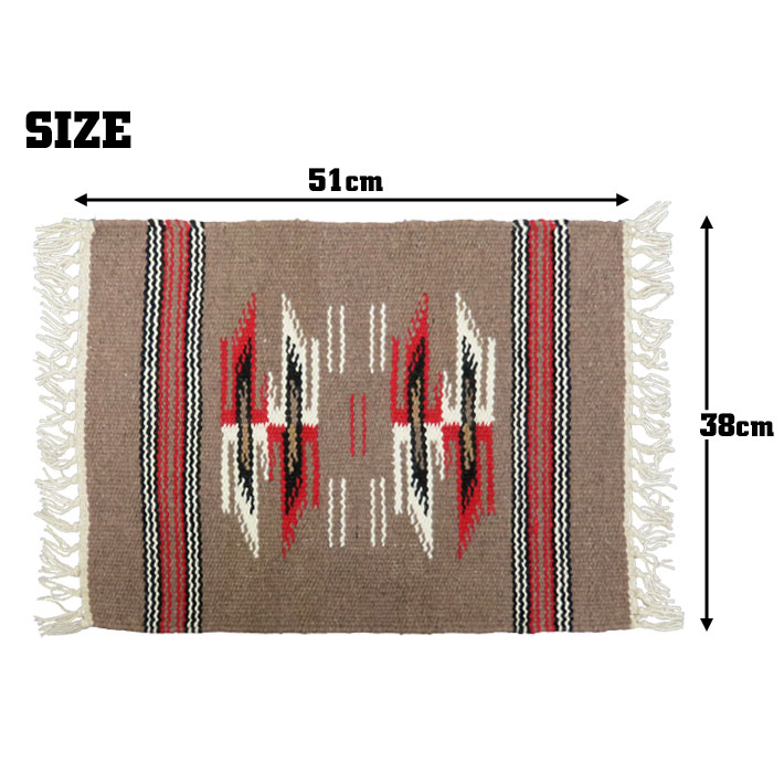 画像2: El-Paso SADDLEBLANKET Handwoven Wool Chimayo Style Mats (F)