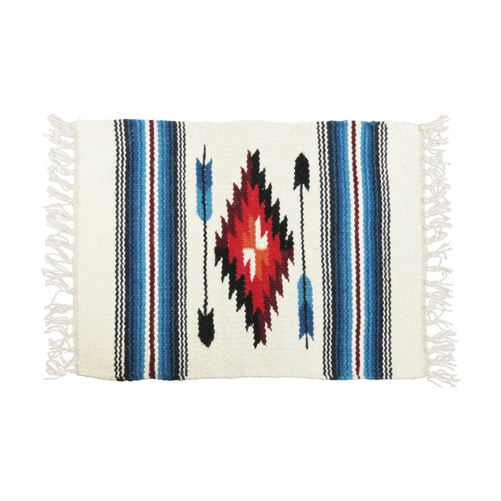 画像3: El-Paso SADDLEBLANKET Handwoven Wool Chimayo Style Mats (H)