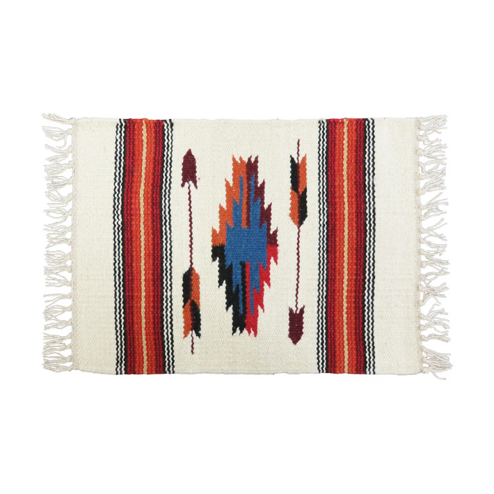画像3: El-Paso SADDLEBLANKET Handwoven Wool Chimayo Style Mats (K)