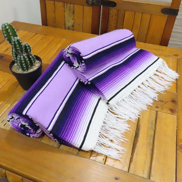 画像3: MOLINA Tow Color Serape (Lavender Purple)