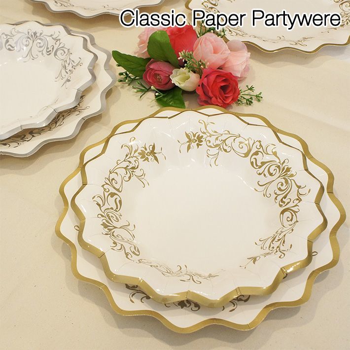 画像1: Classic Paper Plate & Bowl【8枚入り】【全4種】