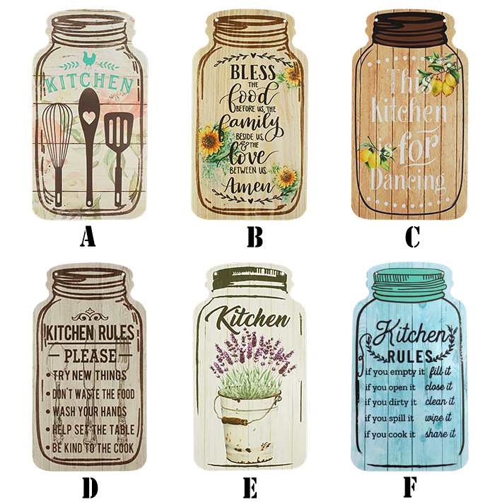画像2: Kitchen Wooden Signs Mason Jar Shape【全6種】