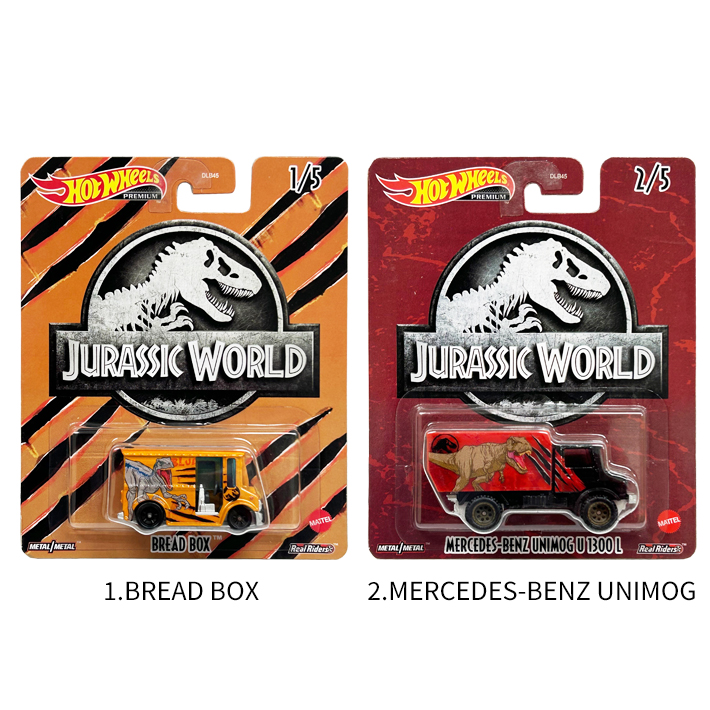 画像2: HOT WHEELS PREMIUM Jurassic World Die-cast cars 【全5種】