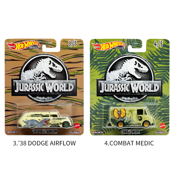 画像3: HOT WHEELS PREMIUM Jurassic World Die-cast cars 【全5種】