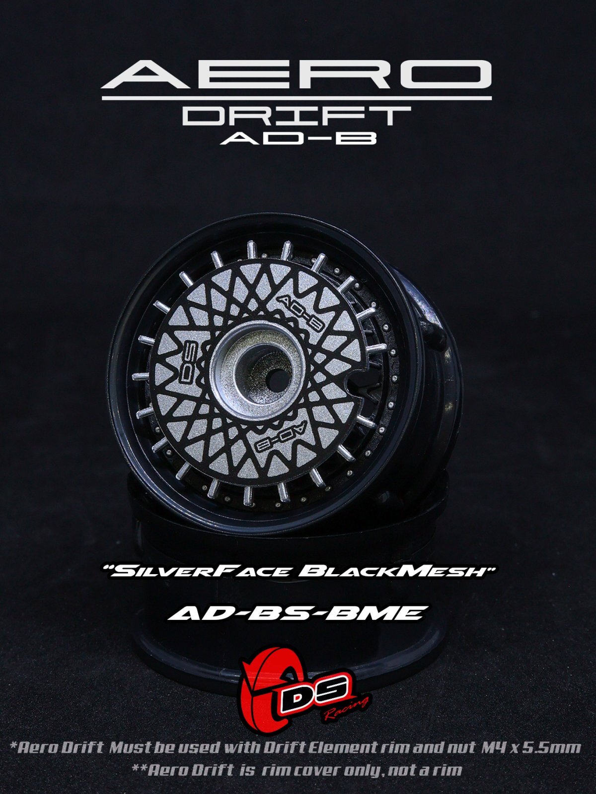 画像1: AERO DRIFT：Flat Silver / Black Mesh
