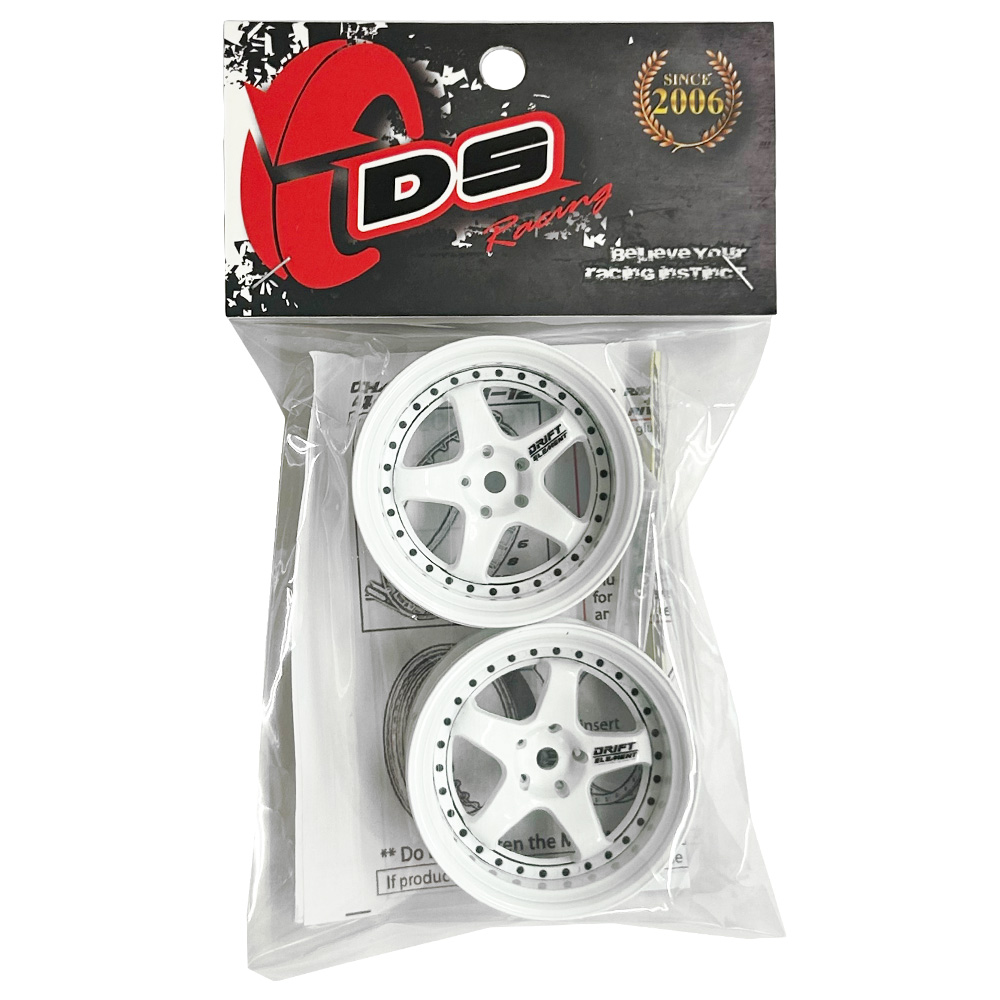 画像2: DRIFT ELEMENT SERIES RIM：White 5Spokes White Lip Black Rivets