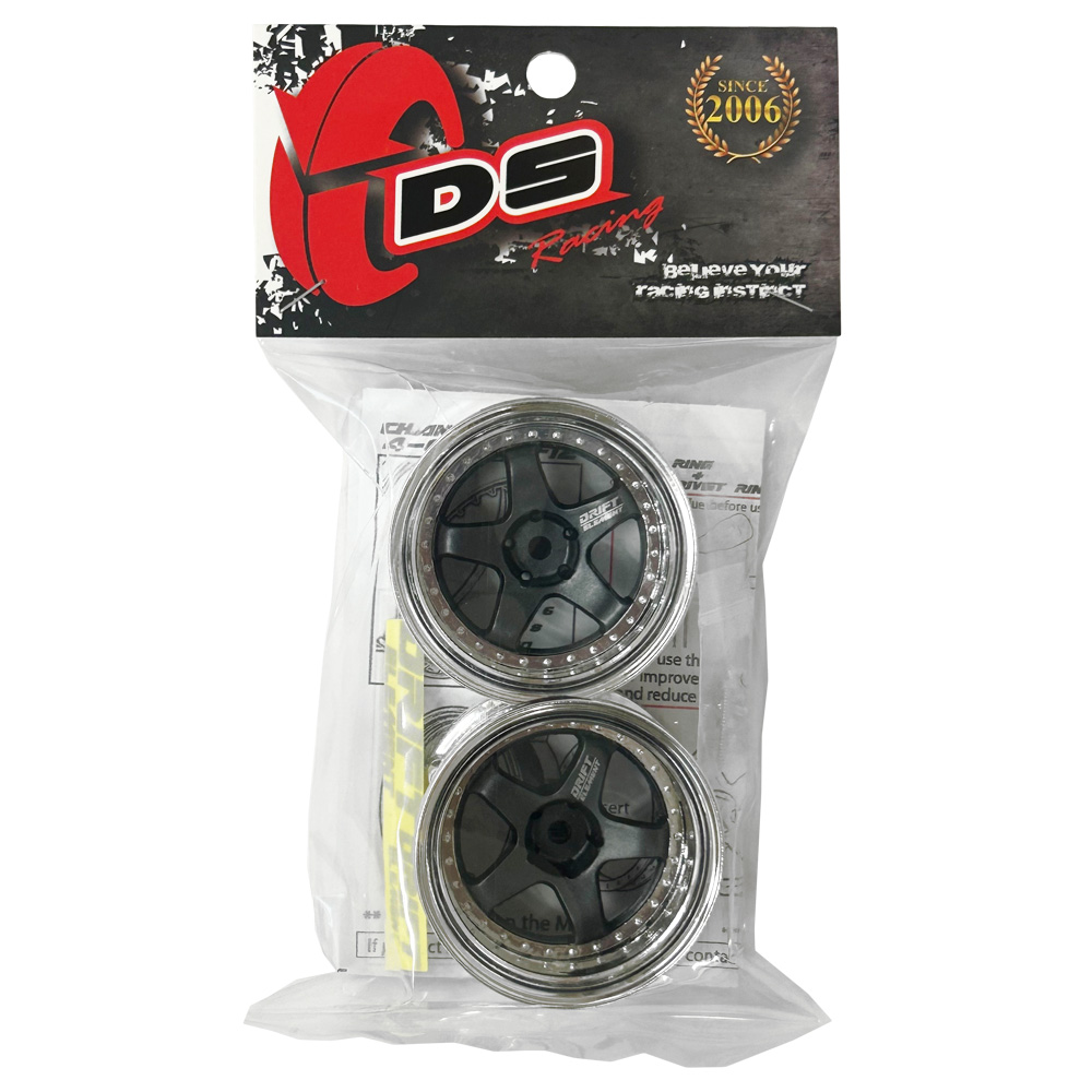 画像2: DRIFT ELEMENT SERIES RIM：Gunmetal 5Spokes Chrome Lip Chrome Rivets