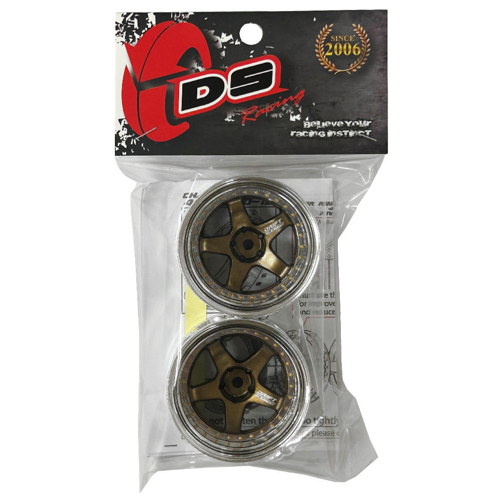 画像2: DRIFT ELEMENT SERIES RIM：Bronze 5Spokes Chrome Lip Gold Rivets