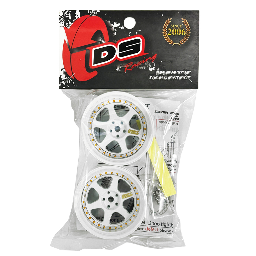 画像2: DRIFT ELEMENT SERIES RIM：White 6Spokes White Lip Gold Rivets