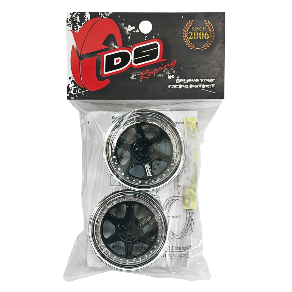 画像2: DRIFT ELEMENT SERIES RIM：Gloss Black 6Spokes Chrome Lip Chrome Rivets
