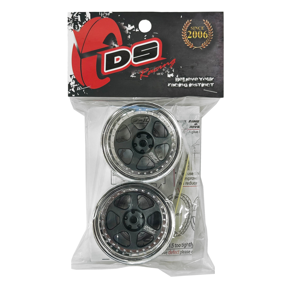 画像2: DRIFT ELEMENT SERIES RIM：Gunmetal 6Spokes Chrome Lip Chrome Rivets